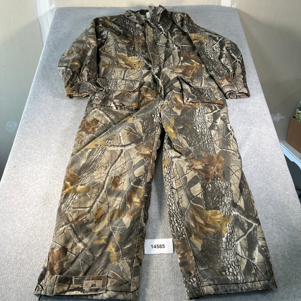 Game Winner Coveralls Mens 2XL Brown Realtree Cotton Realtree Insulated Hunting